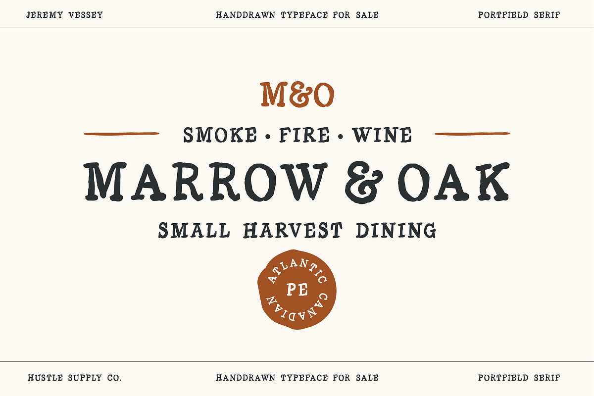 Portfield - A Hand Drawn Serif, a Handwritten Font by Hustle Supply Co. (Photo 12 of 15)