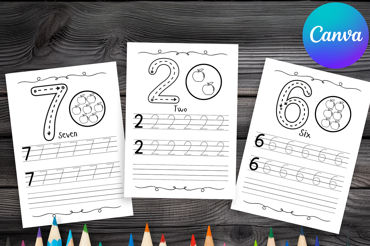 Learning to Trace Kids Activity Book, a Print Template by LA Design (Photo 5 of 10)