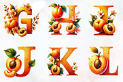 Spring apricot Alphabet clipart, an Illustration by RobertsArt (Thumbnail 5 of 7)