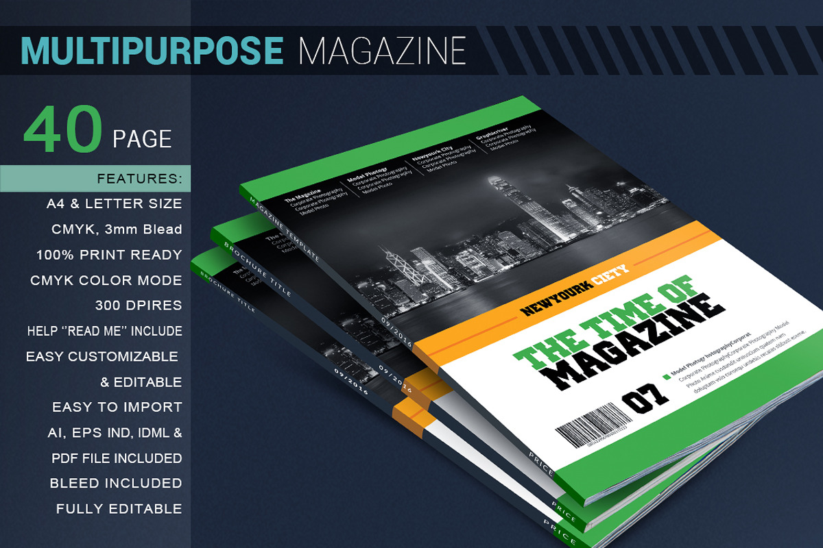 Time Magazine Template, a Magazine Template by artico
