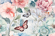 FLORAL FLUTTER. Seamless Pack, a Texture Illustration by RefinedFantasyStudio (Thumbnail 7 of 9)