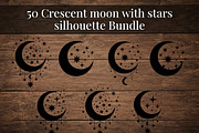 50 Crescent Moon with Stars, an Empty State Illustration by Amazin_art (Thumbnail 1 of 47)