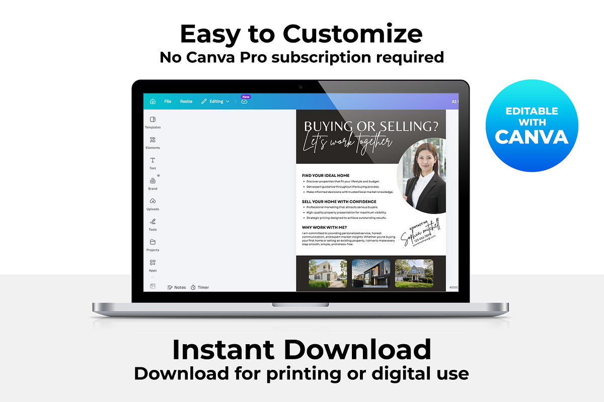 Realtor Buying or Selling Flyer, a Flyer Template by M9 Design (Photo 4 of 5)