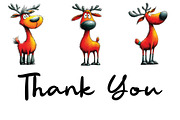 Cute Red Christmas Reindeer Clipart, an Illustration by CraftArtStudio (Thumbnail 6 of 6)