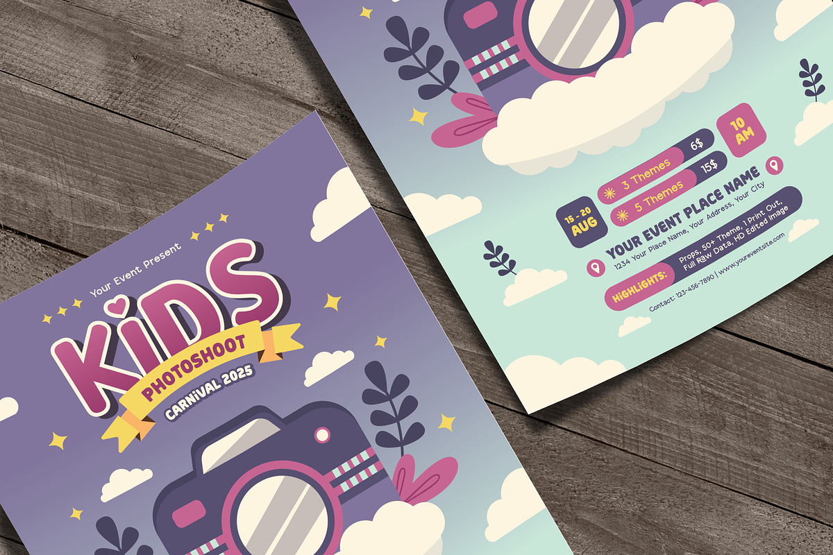 Playful Kids Photoshoot Flyer, a Flyer Template by Huge Dream Studio (Photo 2 of 5)