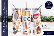 Magic school watercolor tumbler wrap, an Object Graphic by AnastasiaWatercolor (Thumbnail 1 of 5)