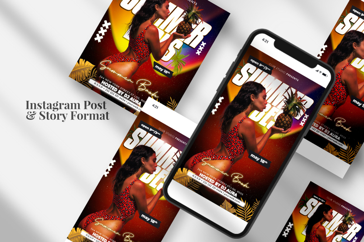 Summer Vibes – Instagram PSD, a Social Media Template by studioflyers.com (Photo 3 of 3)