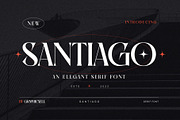 Santiago Vintage Serif Font, a Serif Font by Graphicxell (Thumbnail 1 of 10)