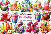 Juice Watercolor Clipart, a Graphic by CitraGraphics (Thumbnail 1 of 4)