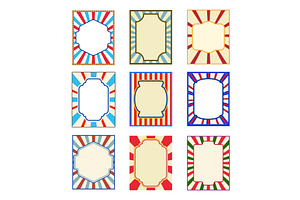 Collection of nine circus vintage, an Object Illustration by pikepicture