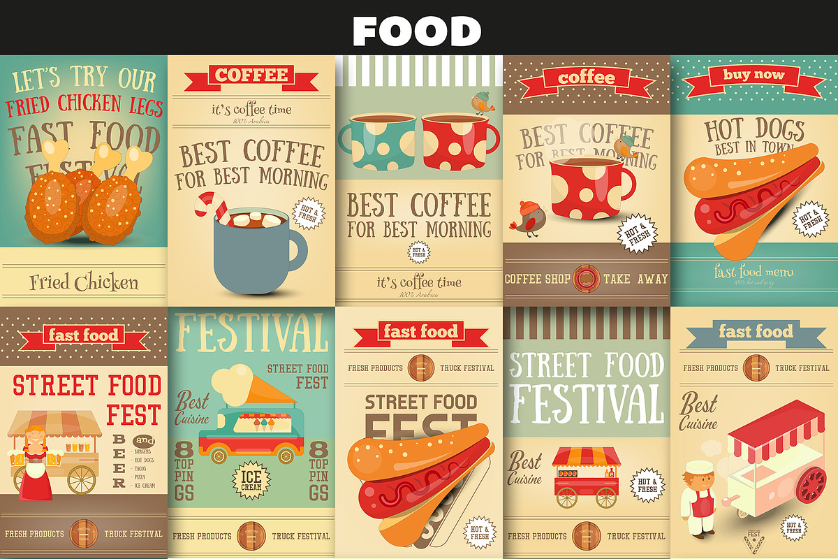 Big flyer poster bundle, a Food Illustration by ELFIVETROV DESIGN (Photo 3 of 16)