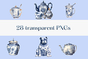Watercolor Chinoiserie 2 Clipart, a Decorative Illustration by clipartconnection (Thumbnail 3 of 3)