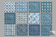 Blue Distressed Cottagecore Shabby, a Pattern Graphic by Fine Purple Elephant (Thumbnail 5 of 5)