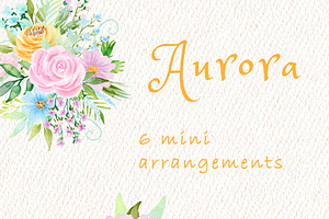 Aurora Floral Clipart