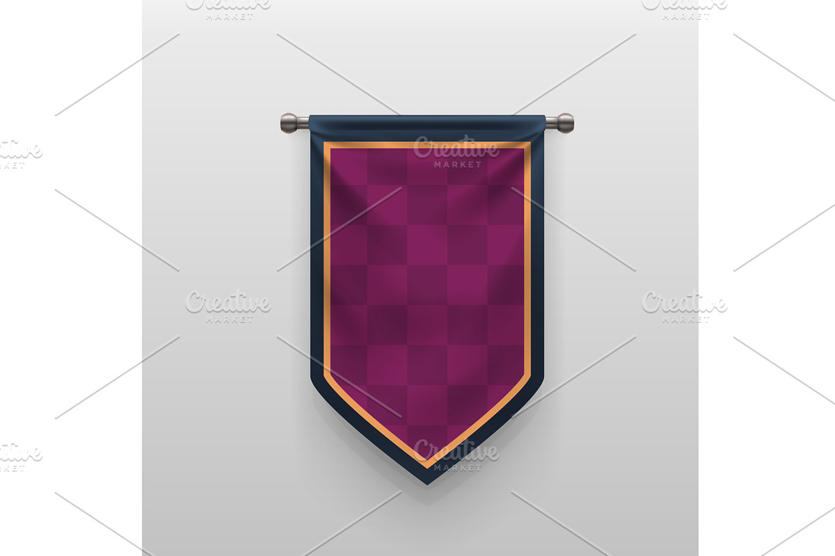 royal multicolor flag front view on, an Object Illustration by IfH