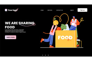 Food Sharing Landing Page Template