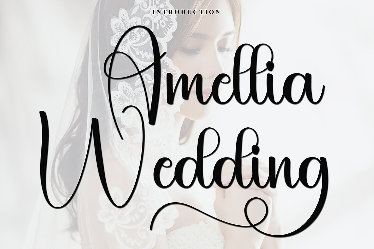 Amellia Wedding, a Handwritten Font by InermediaSTUDIO (Photo 1 of 8)