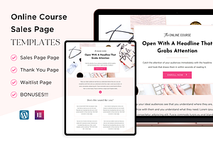 Online Course Sales Page Templates