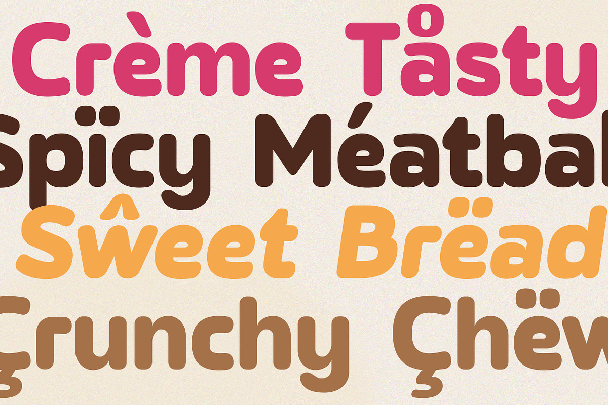 Chocho Aura – Tasty Bold Food Font, a Sans Serif Font by Lettertype Studio (Photo 2 of 8)