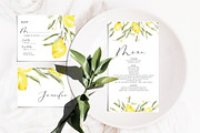 Lemon Watercolor Wedding Set, an Invitation Template by Artberriez (Thumbnail 2 of 5)