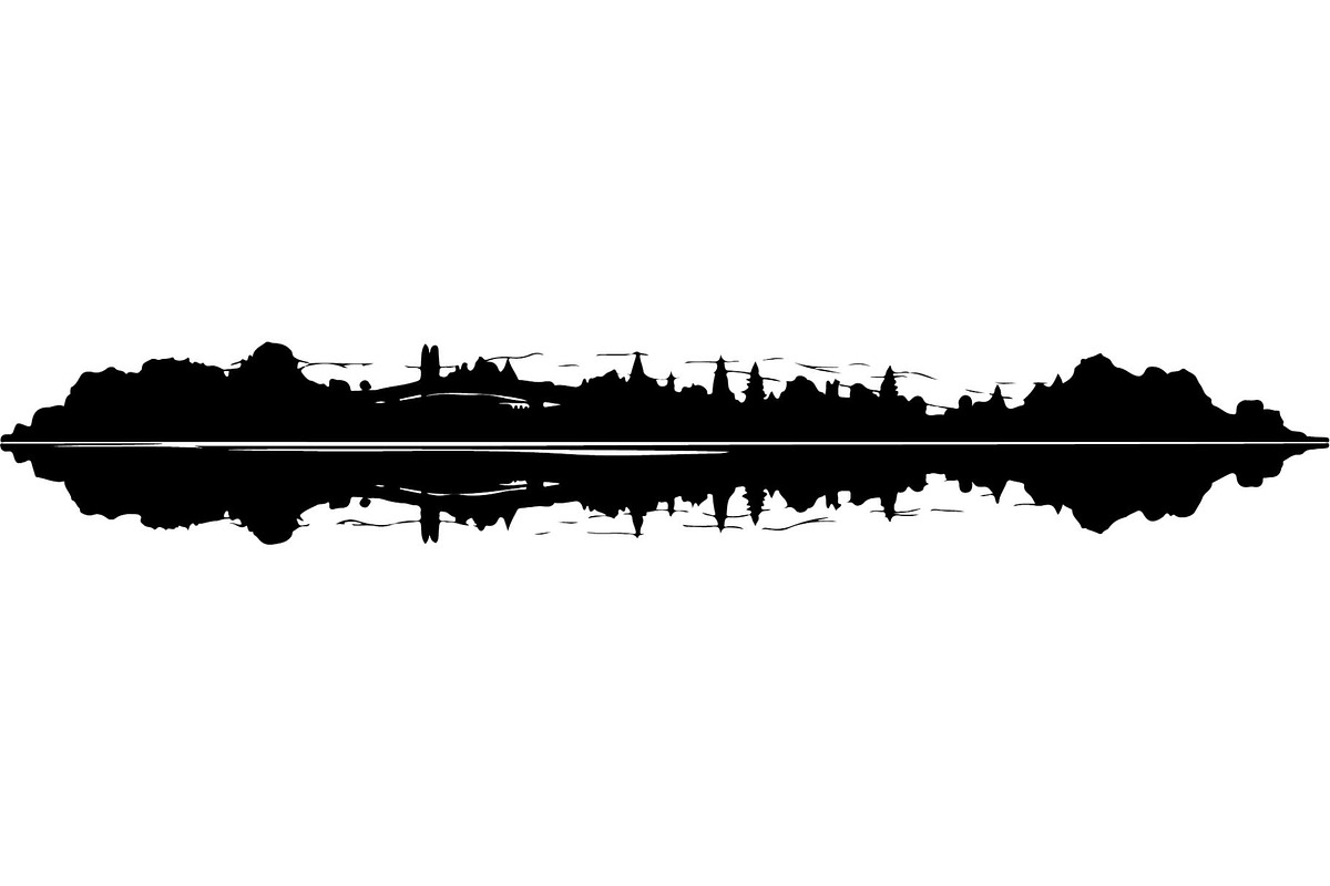 Lake Reflection Silhouette, an Object Graphic by Designer_Momina (Photo 15 of 20)