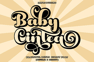 Baby Cintea, a Script Font by TM Type