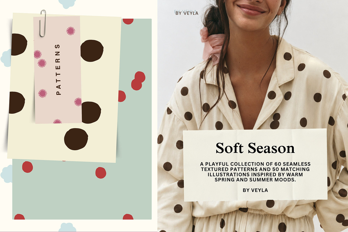 Soft Season: 60 Seamless Patterns, a Pattern Graphic by Veyla (Photo 1 of 21)