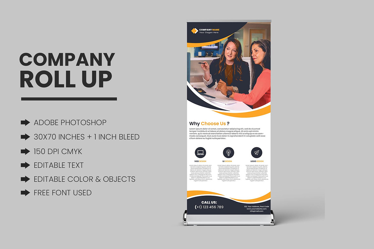 Creative Business Roll-Up Banner, a Flyer Template by nandinigraphics (Photo 4 of 4)