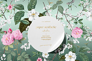 Cherry Blossom Floral Paper Pack, a Pattern Graphic by paper aesthetic (Thumbnail 1 of 7)