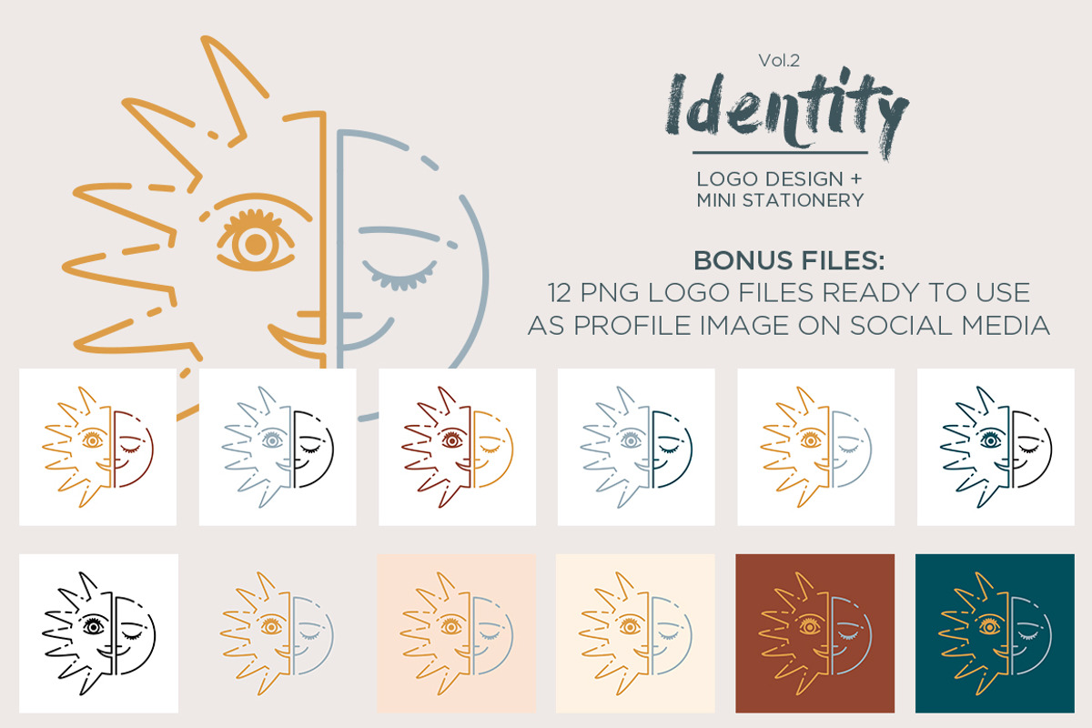 SUN&Moon logo, a Branding & Logo Template by Creative Lemon (Photo 5 of 5)