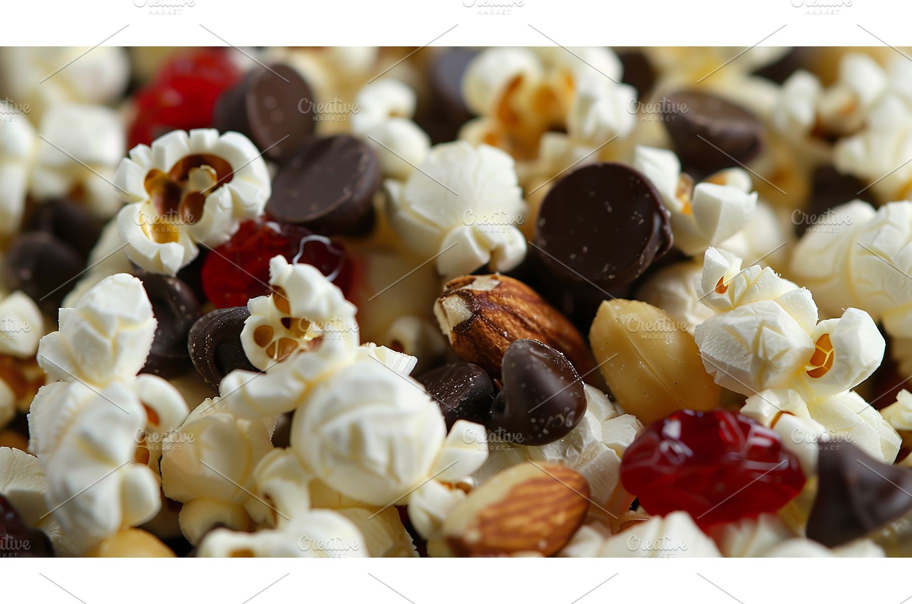 Popcorn Mixed with Chocolate Discs, a Food & Drink Photo by Lermont51