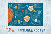 Printable poster of the Solar System, an Education Illustration by Illustrationsforteachers (Thumbnail 1 of 5)