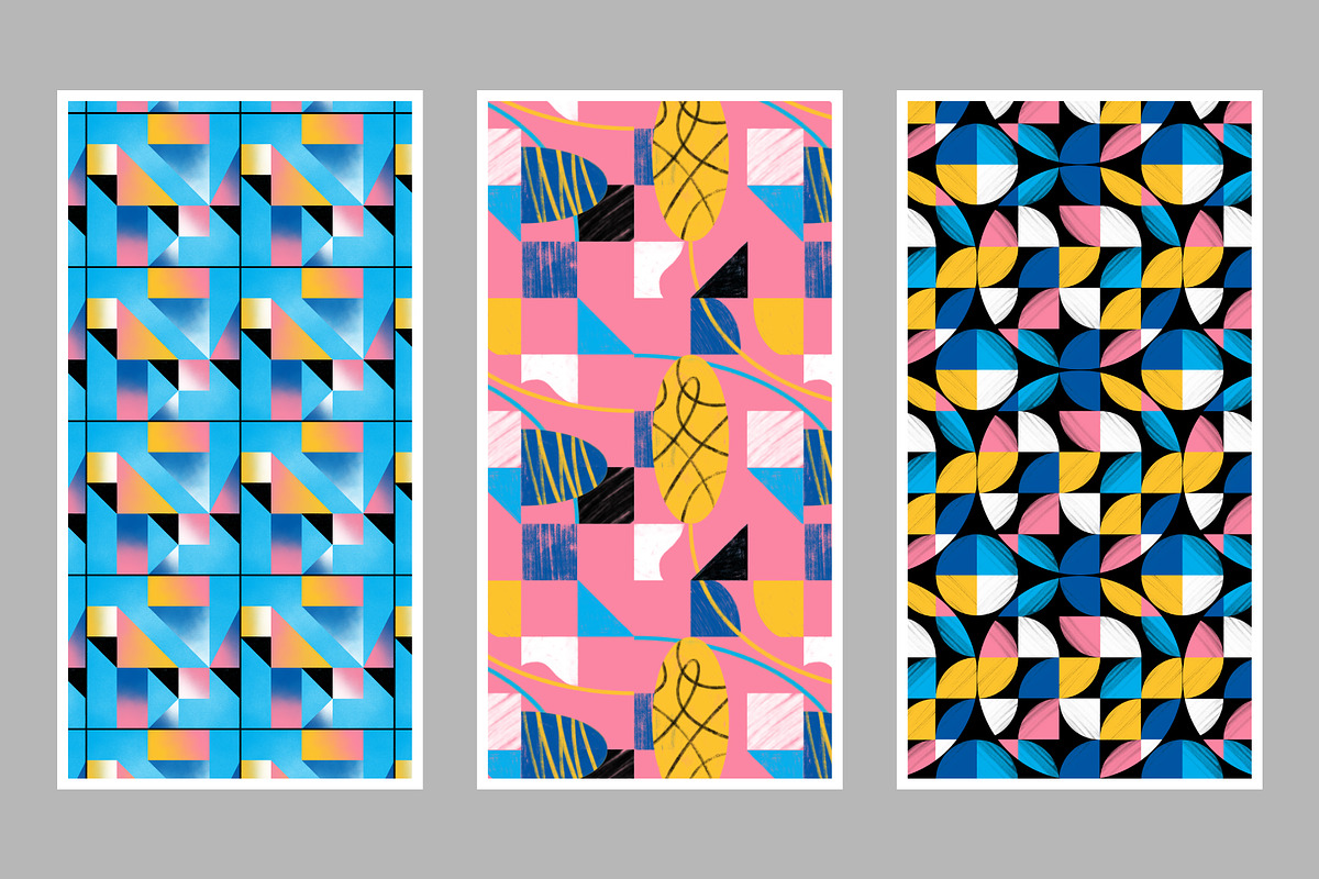 12 Geometric Textured Patterns, a Pattern Graphic by Joseph Chernashki (Photo 8 of 10)