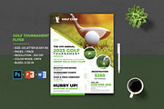 Golf Tournament Flyer Template, a Flyer Template by Designscozy (Thumbnail 1 of 4)