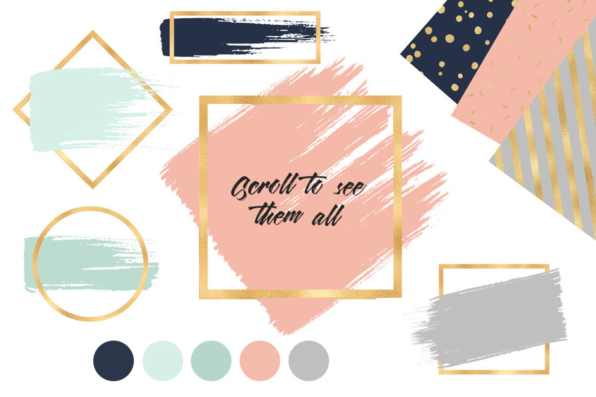 160 Brush Strokes in 1 Bundle, an Object Graphic by PeDe Designs (Photo 4 of 9)