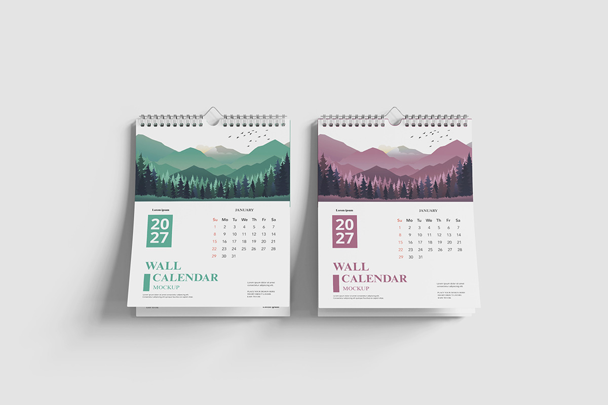 Wall Calendar Mockup, a Product Mockup by Indah (Photo 5 of 6)