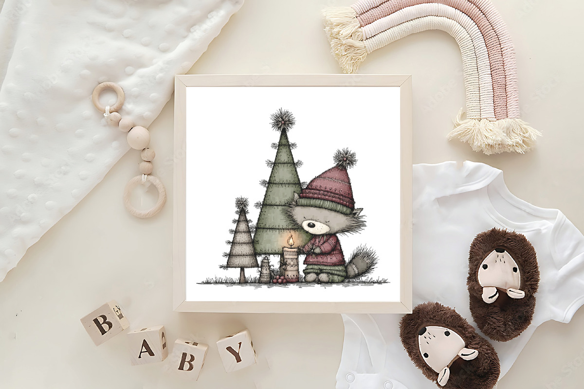 whimsical Santa reindeer clipart, an Illustration by CraftArtStudio (Photo 6 of 6)