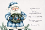 Blue Christmas Clipart 76 PNG, a Seasonal Illustration by EleSArtDesign (Thumbnail 6 of 6)
