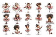 Ballerina Girl Clipart PNG Set, a Person Illustration by Nicolle's Colorful Art (Thumbnail 2 of 3)