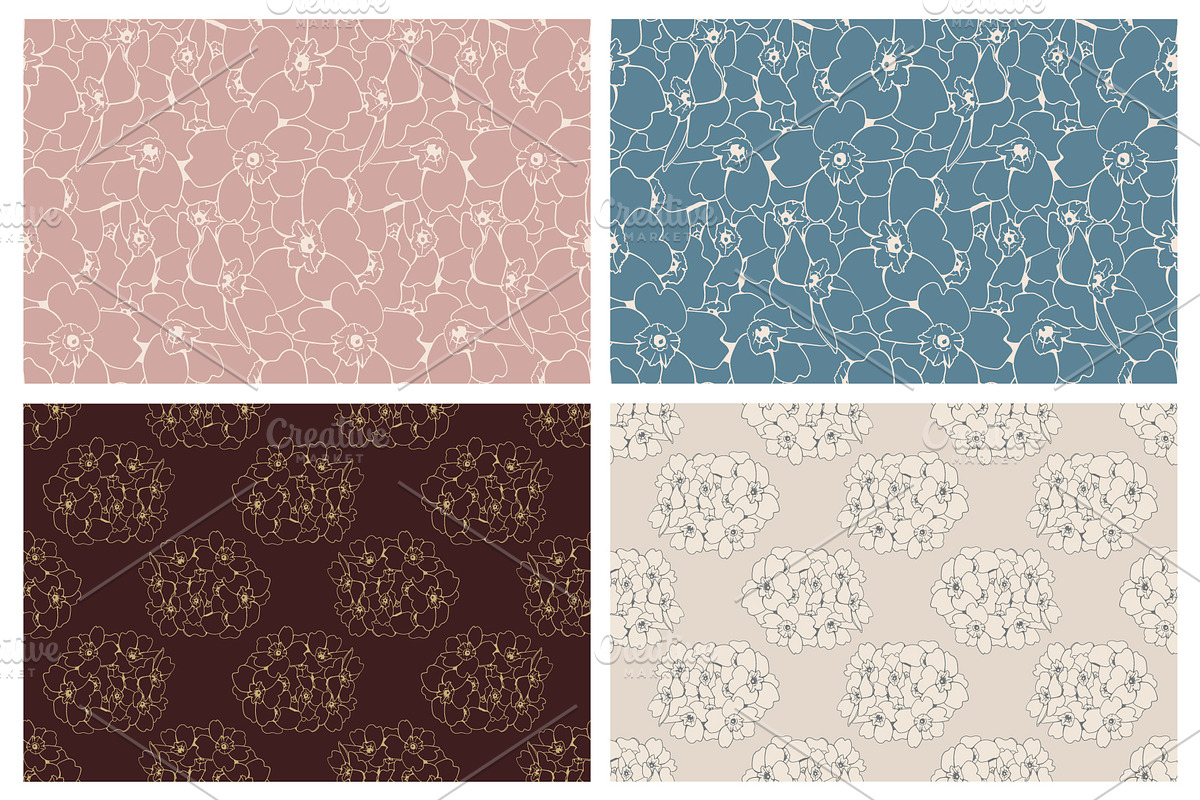 Floral Seamless Pattern Design, a Pattern Graphic by Plaid4You (Photo 3 of 16)