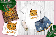 Cat on leopard print background, an Animal Illustration by Sweet_print (Thumbnail 3 of 8)