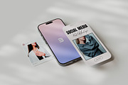 Instagram Post & Stories Mockup, an iPhone Mockup by Pixel_Vision_Store (Thumbnail 1 of 4)