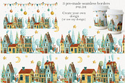 Christmas Village Set, a Decorative Illustration by Daria's Magic World (Thumbnail 3 of 6)