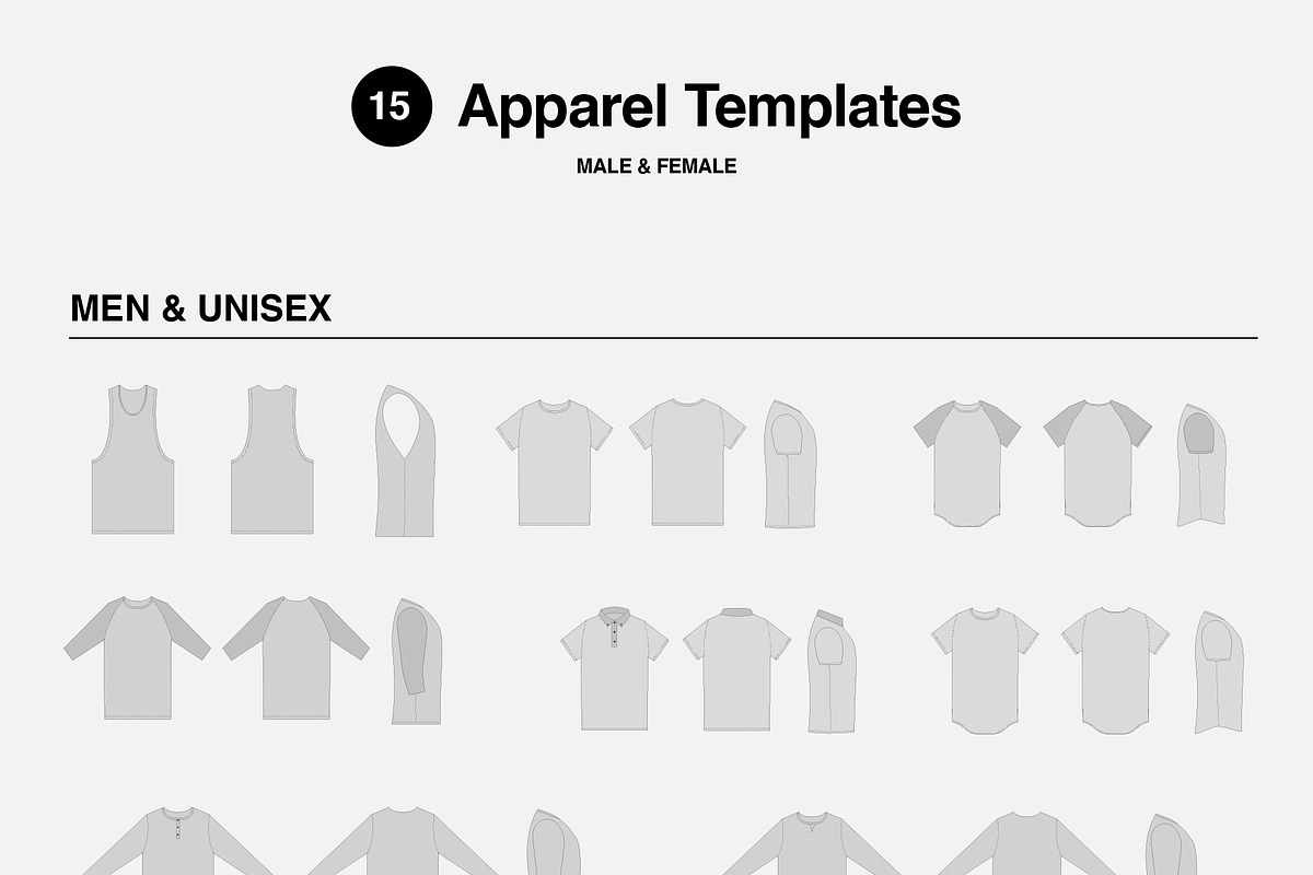 T-Shirt Tech Pack Kit Template, a Shirt Mockup by Swatch Supply (Photo 3 of 7)