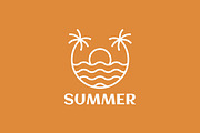 Beach Summer Abstract Logo Badge, a Branding & Logo Template by Signatoro (Thumbnail 3 of 3)