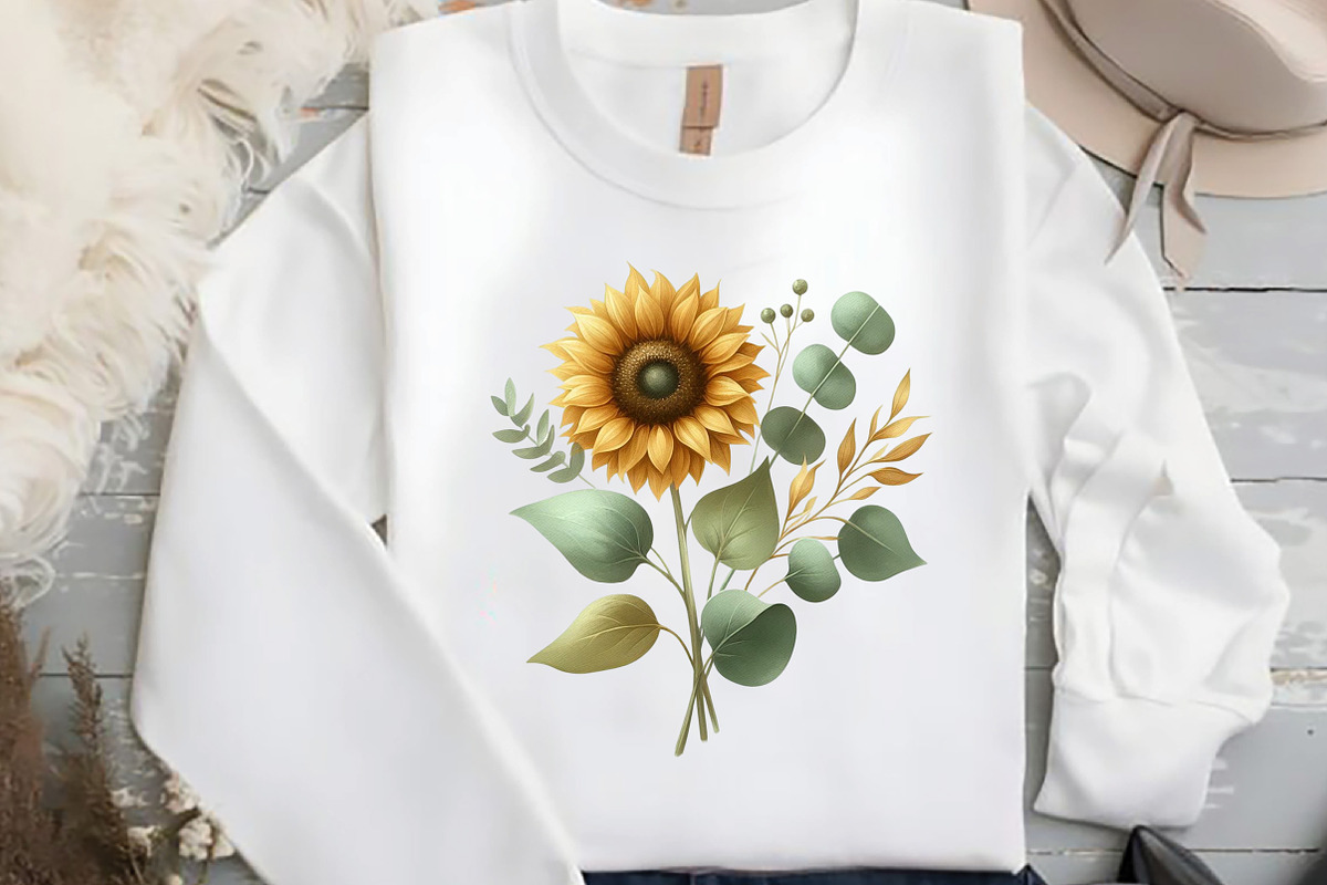 Sunflower Boho Clipart, an Illustration by DreamCafeArt (Photo 4 of 5)