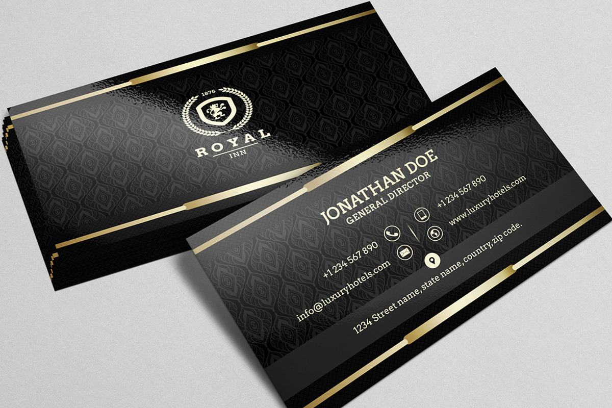 Gold and Black business card #40, a Business Card Template by GraphicsEgg (Photo 2 of 3)
