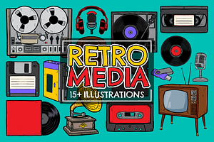 Retro Media Vector Pack