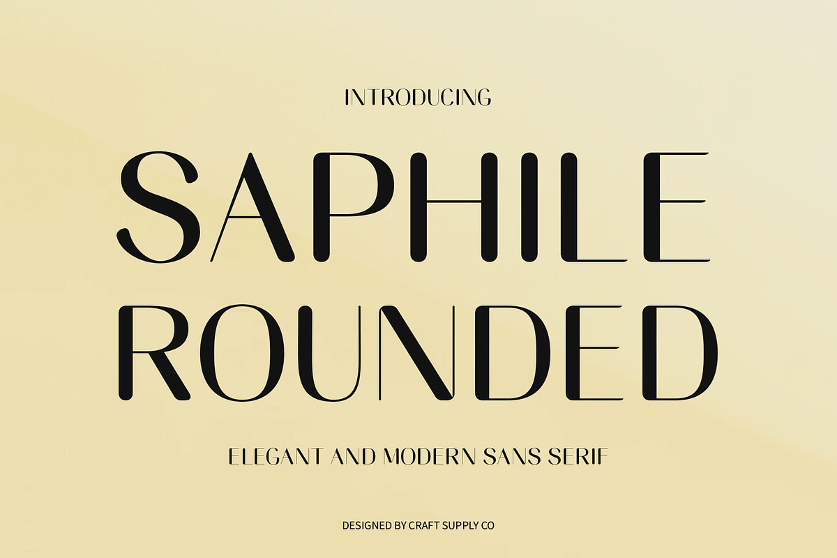 Saphile Rounded, a Sans Serif Font by Craft Supply Co. (Photo 1 of 8)