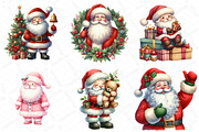 Watercolor Santa Clipart, an Illustration by DreamPrint404 (Thumbnail 3 of 6)